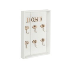 Suport pentru chei cu mesaj Home, 20x30 cm, Lemn, ATU-088364 foto