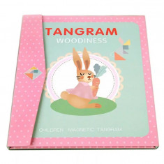 Joc tangram si puzzle cu piese magnetice, 7Toys