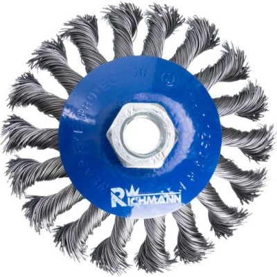 Perie sarma otel, tip cupa, cu toroane, M14, 100 mm, Richmann GartenVIP DiyLine foto