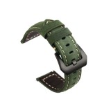 Curea piele naturala, compatibila Huawei Watch GT 7 46mm, telescoape Quick Release, 22mm, Forest Green
