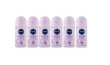 Set 6 x Deodorant Roll-On Nivea Woman 50ml, Double Effect, Anti-urme albe, revirgorant, prospetime de durata, protectie 48h