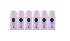 Set 6 x Deodorant Roll-On Nivea Woman 50ml, Double Effect, Anti-urme albe, revirgorant, prospetime de durata, protectie 48h
