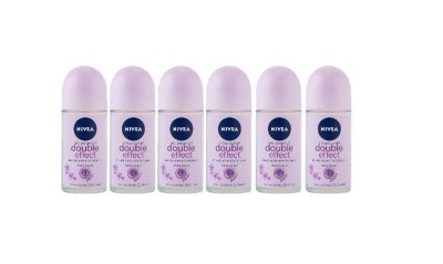 Set 6 x Deodorant Roll-On Nivea Woman 50ml, Double Effect, Anti-urme albe, revirgorant, prospetime de durata, protectie 48h foto