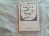 Dreptul la normalitate-discursul politic si realitatea-Nicolae Manolescu