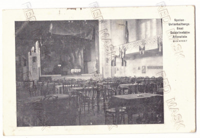 3632 - BUCURESTI Sala de distracție a soldaților germani - old PC CENSOR -1918 foto