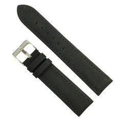 Curea Ceas &bdquo;Midnight Suede&rdquo; 01D140 &ndash; Piele &Icirc;ntoars? Neagr?, Stil Minimalist (18mm - 20mm)