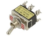 Comutator basculant DPDT ON-ON, 15A/250VAC, montaj pe panou