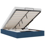 Cumpara ieftin Cadru de pat otoman fara saltea Albastru 140x190 cm tesatura