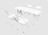 HR SET MASA CU 4 SCAUNE PLASTIC PLIABILE