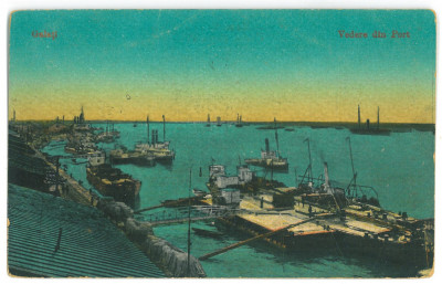 4818 - GALATI, Harbor, Ships, Romania - old postcard - unused foto