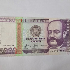 Peru 5000 Intis 1988 Noua