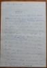 Manuscris olograf Geo Bogza, Barza, 3 pagini, 1980