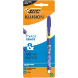 Pix Roller cu gel si radiera, Bic, Illusion, Reincarcabil, 0.7 mm