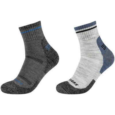 șosete Skechers 2PPK Men Trail Wool Quarter Socks SK42052-9300 gri foto