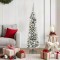 vidaXL Brad de Crăciun with Decorative String Lights Alb 150 cm PVC