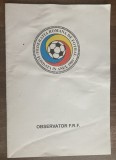 QW13 - Carnet Observator FRF la meciuri de fotbal