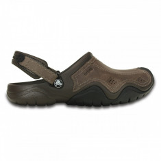 Sabo?i Barba?i casual Piele Crocs Swiftwater Leather Clog foto