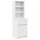 Cumpara ieftin Noptiera alb 39x35x125 cm lemn prelucrat