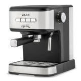 Espressor de cafea Zass ZEM 03, 20 bar, 1,5 L, inox, pentru espresso si cappuccino