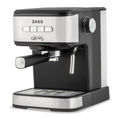Espressor de cafea Zass ZEM 03, 20 bar, 1,5 L, inox, pentru espresso si cappuccino