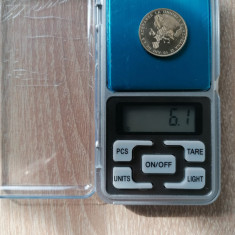 Cantar electronic portabil pentru monede, bijuterii, 500 gr, precizie 0.1 gr