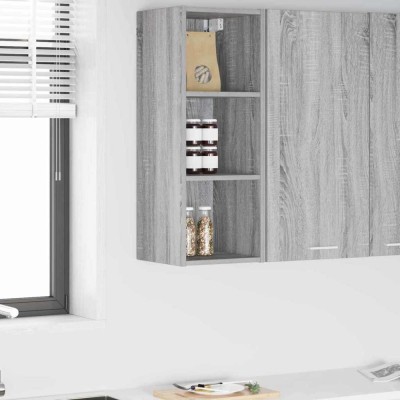 vidaXL Dulap suspendat Riga Gri Sonoma 30 x 29,5 x 80 cm Lemn compozit 884439 foto