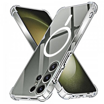 Husa MagSafe pentru Samsung Galaxy S23 Ultra S918, Techsuit, Shockproof, Transparenta foto