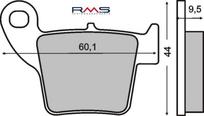 Placute frana Honda CRF 250-450 &amp;#039;02-&amp;#039;05 /CR 125-250 &amp;#039;02-&amp;#039;05 Cod Produs: MX_NEW 225100660RM foto