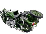Motocicleta Militara cu Atas din Metal &ndash; Model 1:10 cu Lumini si Sunet