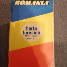 Romania - Harta turistica , directia topografica militara 1990