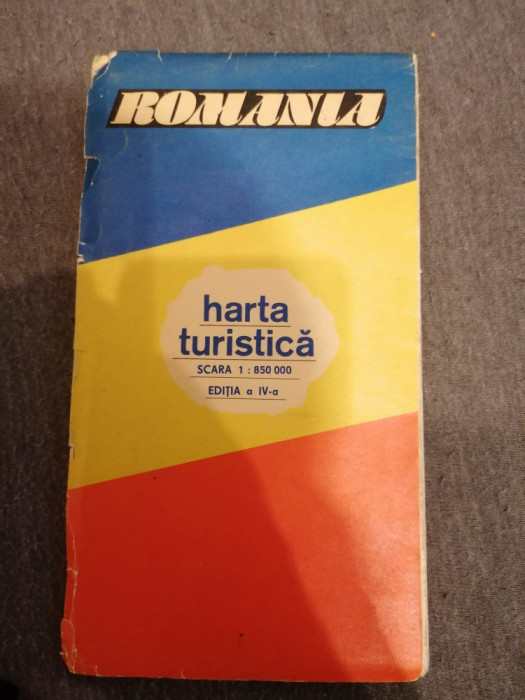 Romania - Harta turistica , directia topografica militara 1990