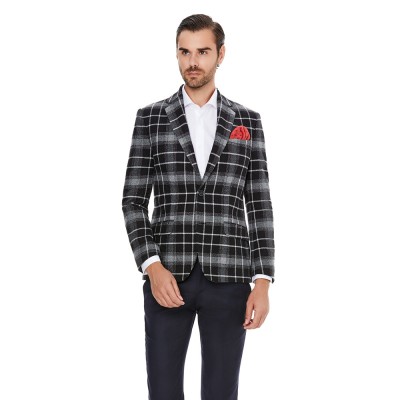 Sacou barbati casual gri slim S002B foto