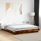 vidaXL Cadru de pat, stejar fumuriu, 150x200 cm, lemn prelucrat 3281186