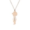 Colier personalizat baietel din argint 925 placat cu aur roz
