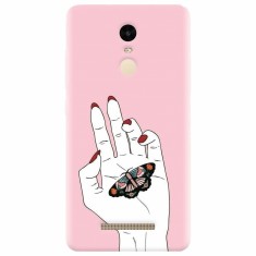 Husa silicon pentru Xiaomi Remdi Note 3, Butterfly In Hand