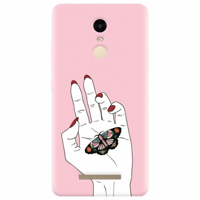 Husa silicon pentru Xiaomi Remdi Note 3, Butterfly In Hand