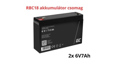 Pachet de baterii de &amp;icirc;nlocuire APC RBC18 (2x 6V 7Ah) foto