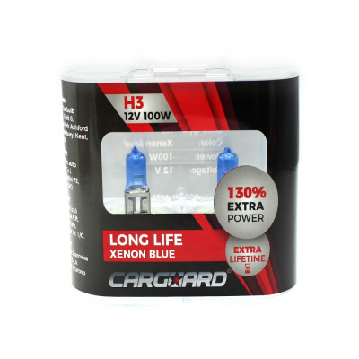 Set de 2 becuri Halogen H3, 100W +130% Intensitate - LONG LIFE - CARGUARD Best CarHome foto