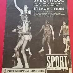 Revista SPORT nr.3/februarie 1969 (ANGLIA - ROMANIA)