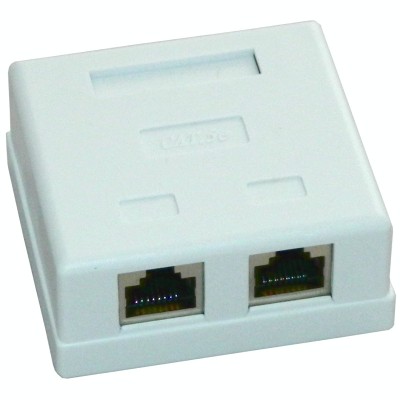 Priza FTP dubla aplicata cat.5e - EMTEX, &amp;quot;EMT-FTP5E-2P-PT&amp;quot; foto