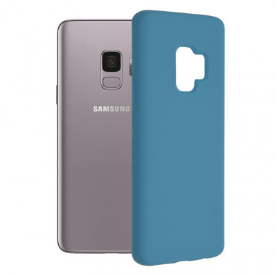 Husa pentru Samsung Galaxy S9, Techsuit Soft Edge Silicone, Denim Blue foto