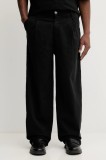 Kaotiko pantaloni culoarea negru, lat, high waist, AR020-02-K002