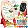 Tabla de desenat multifunctionala cu doua fete si 2 jocuri de societate incluse WePro Store, partea magnetica pentru cifre si litere si cea neagra pen