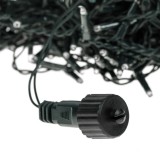 Instalație De Lumini Crăciun, 200 Beciuri LED Clipitoare, Extensibilă, Culoare Alb Cald, Lungime 13.05m, Oem