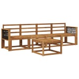 vidaXL Set de canapele de exterior 4 pcs natural Lemn Solid de Acacia 3384970