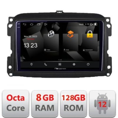 Navigatie Fiat 500 2015-2021 5960Pro-500new Android Octa Core Qualcomm 2K Qled 8+128 DTS DSP 360 4G Optical CarStore Technology foto
