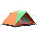 Cumpara ieftin Cort camping, 2 persoane, impermeabil, protectie UV, rezistent la vant, 200 x 150 x 110 cm, husa inclusa, portocaliu verde