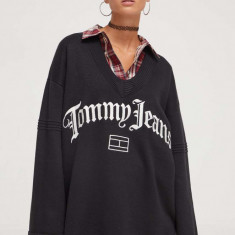 Tommy Jeans pulover femei, culoarea negru DW0DW16530