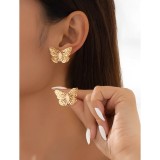 Cumpara ieftin Cercei Fluture, Aurii - 380832