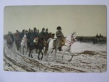 Carte poștala necir.Napoleon-Bonaparte campania franceză 1814 pictură Meissonier, Franta, Necirculata, Printata